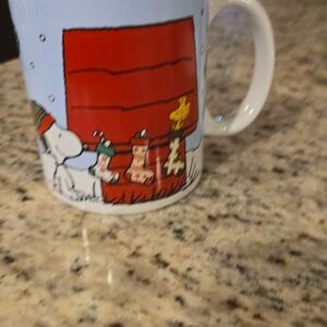 Snoopy Christmas Mug - Blue and Red